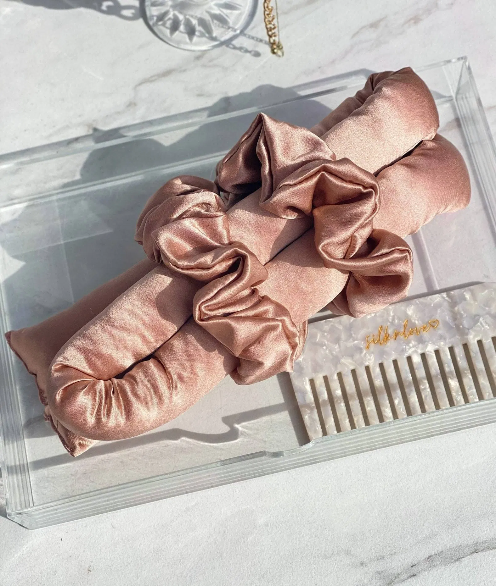 2025 Fashion Heatless Hair Curler 100% Mulberry Silk Heatless Curls Curler with Scrunchies