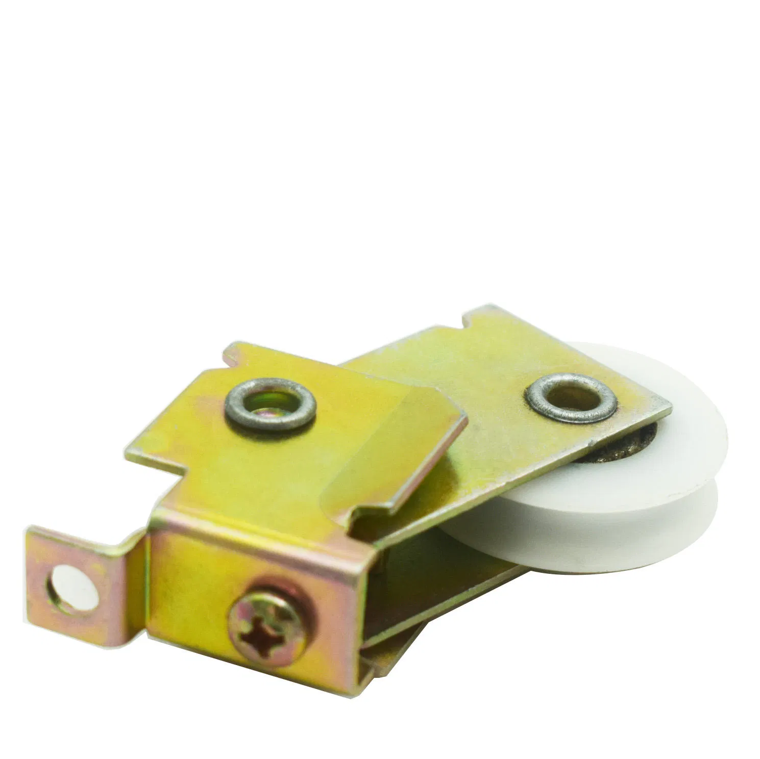 Popular Stainless Steel Color Zinc Sliding Patio Door Roller with One White Plastic Wheel for Building