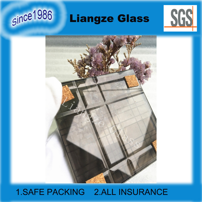 Modern Bronze Color Decoration Laminated Wire Glass for Hotel/Bedroom