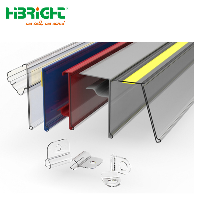 Supermarket Plastic T-Wire Basket Swing up Price Label Holder