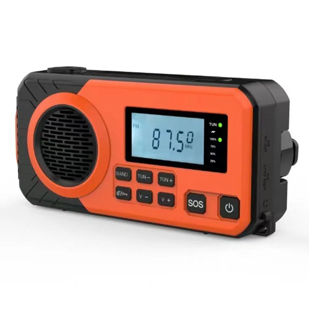 Портативное радио с солнечной зарядкой, фонариком и Power Bank