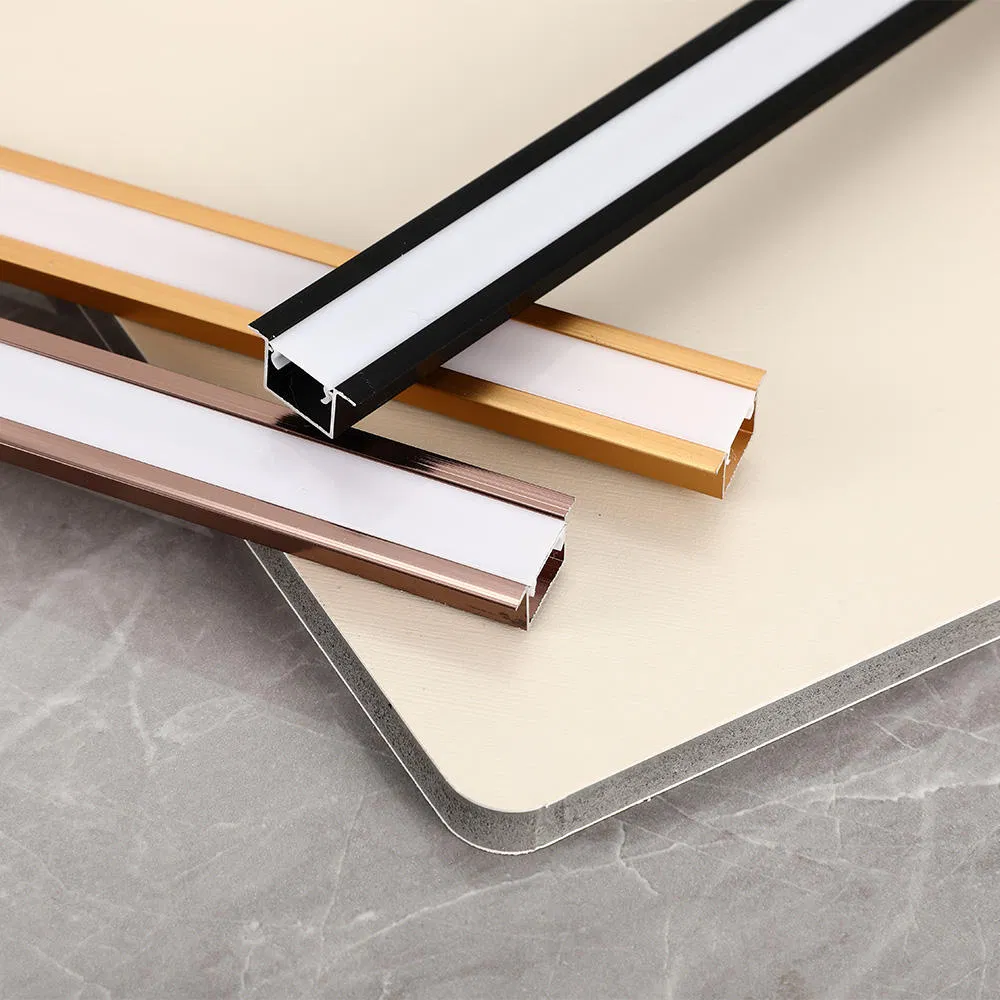 Aluminum Skirting Board with Built-in LED Light Strip Custom Length Color Modern Decoration Lighting Dual Purpose