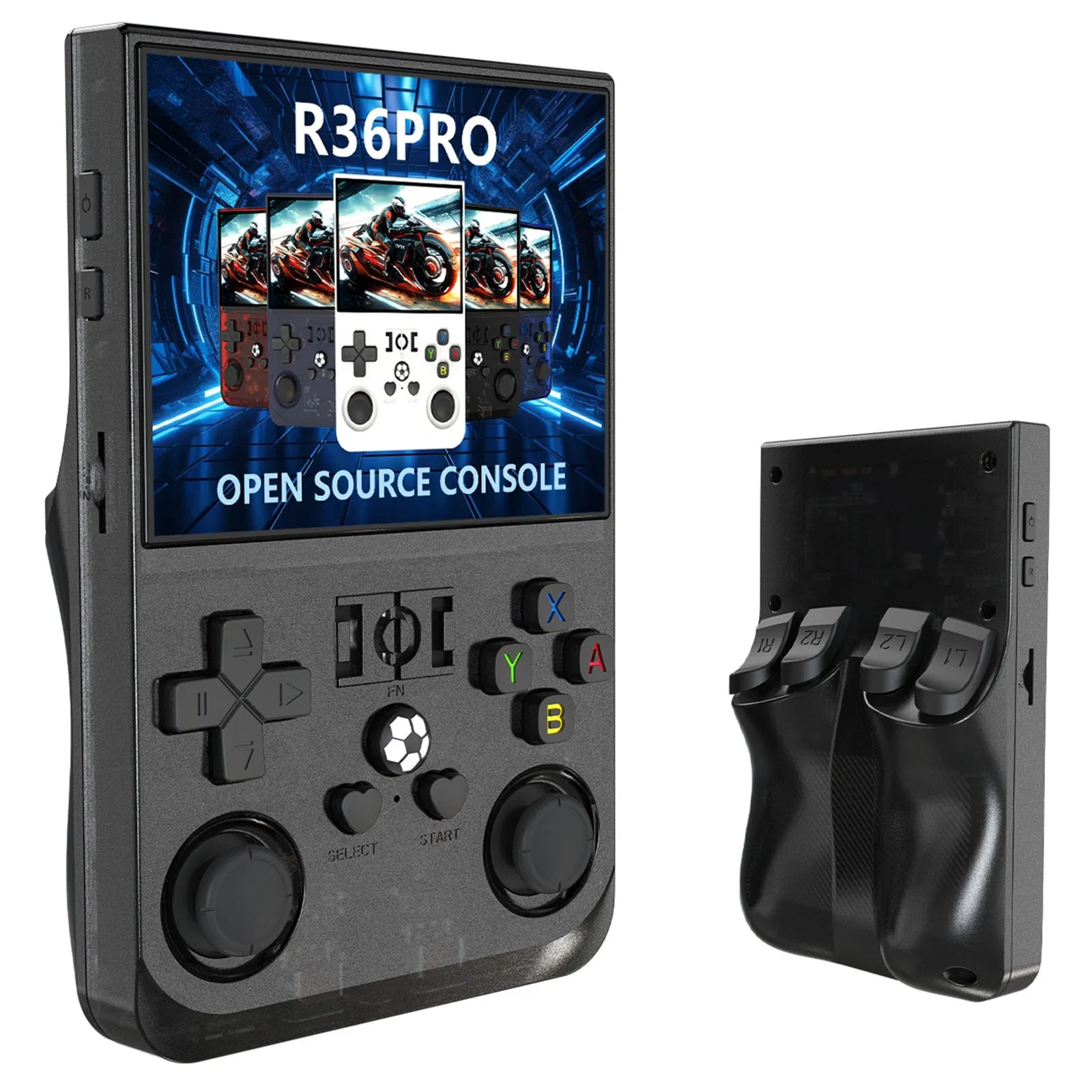 Портативная консоль R36 PRO Transparent Grey с 64G картой