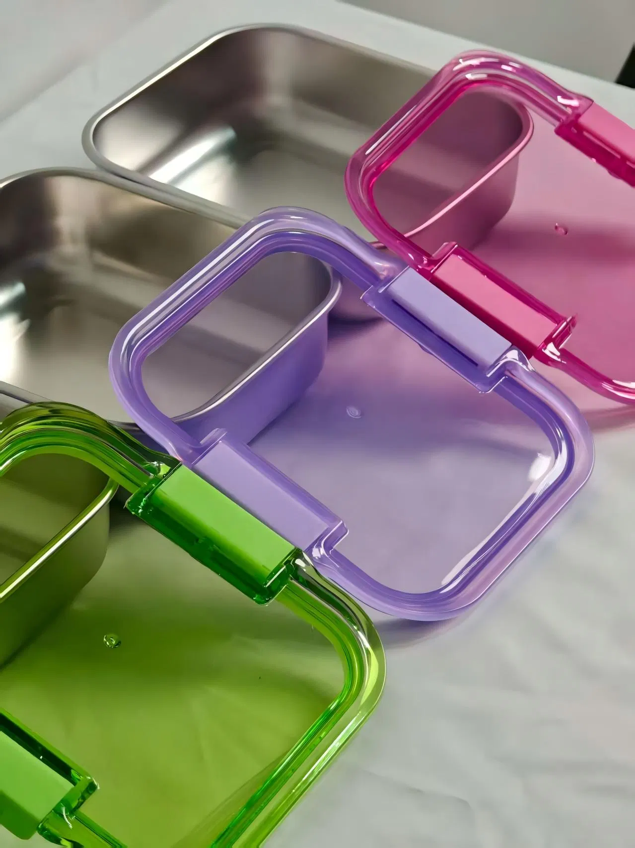 Premium Lightweight Non-Toxic Stainless Steel 600ml Lunch Box for Outdoor Picnics