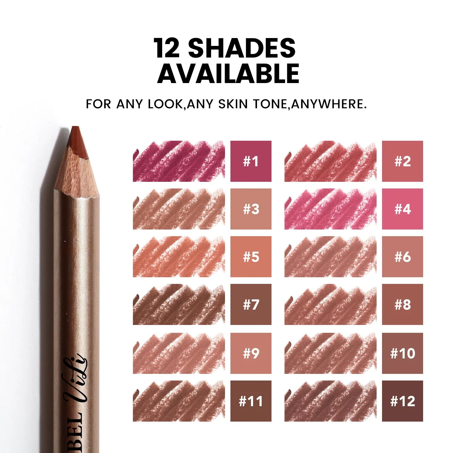 Hot Selling Waterproof Long-Lasting Lipliner High Pigment Lip Contour Lip Liner Pencil