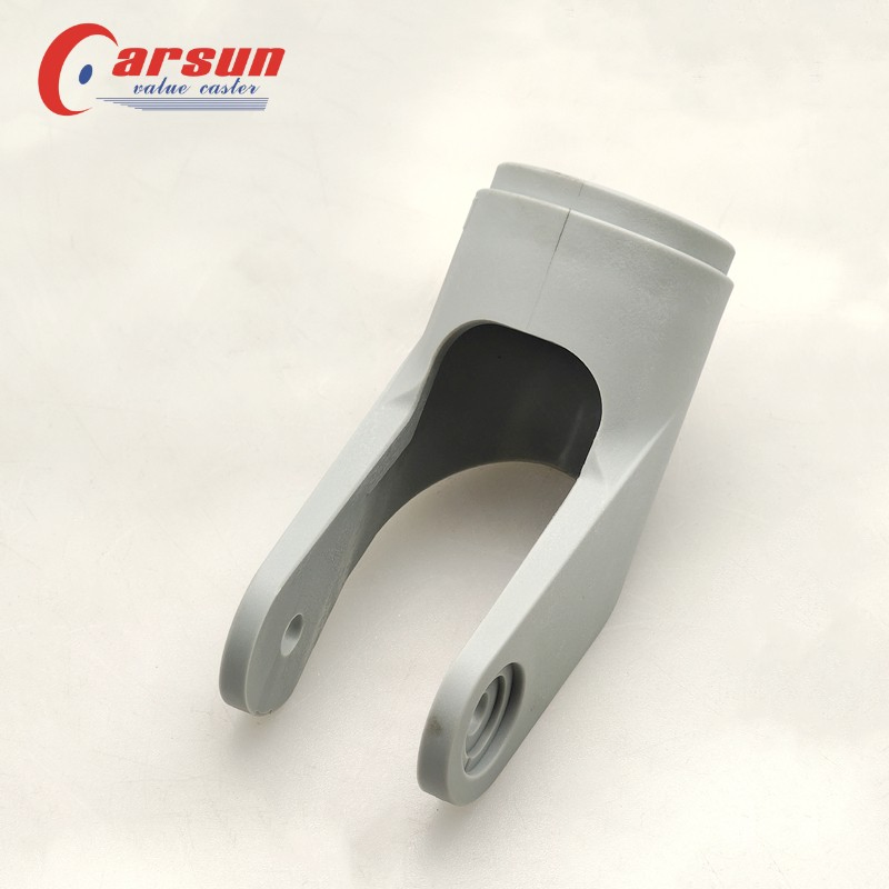 Medical Caster Support Frame All Plastic Caster Support Fork Swivel Wheel Mounting