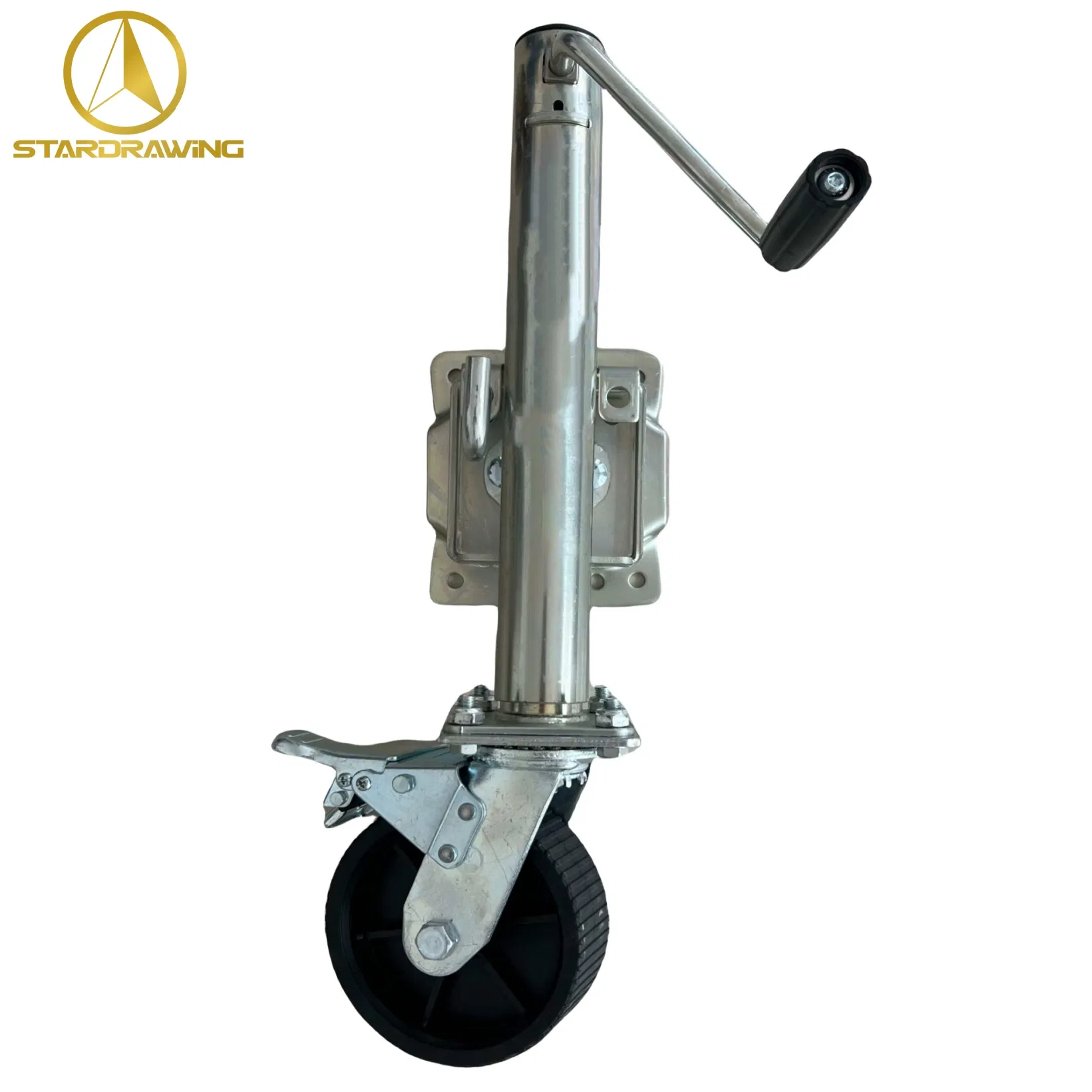 Stardrawing Trailer Jack Jockey Wheel with Brake 6 8 Inch Options