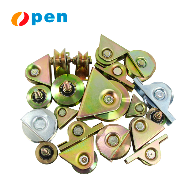 Steel Pulley Y/V/U Groove Sliding Gate Wheel Support Heavy Duty Sliding Gate Roller Zinc Galvanized Gate Wheels