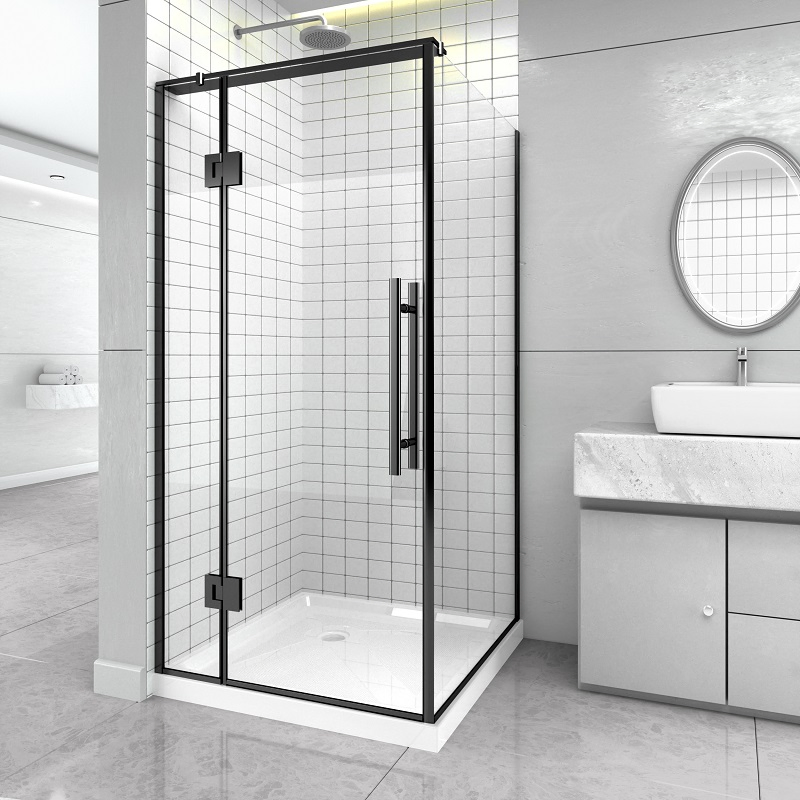 914*914*152mm Anti Slip Texture Quick Drain Double Threshold White Acrylic Square Shower Tray