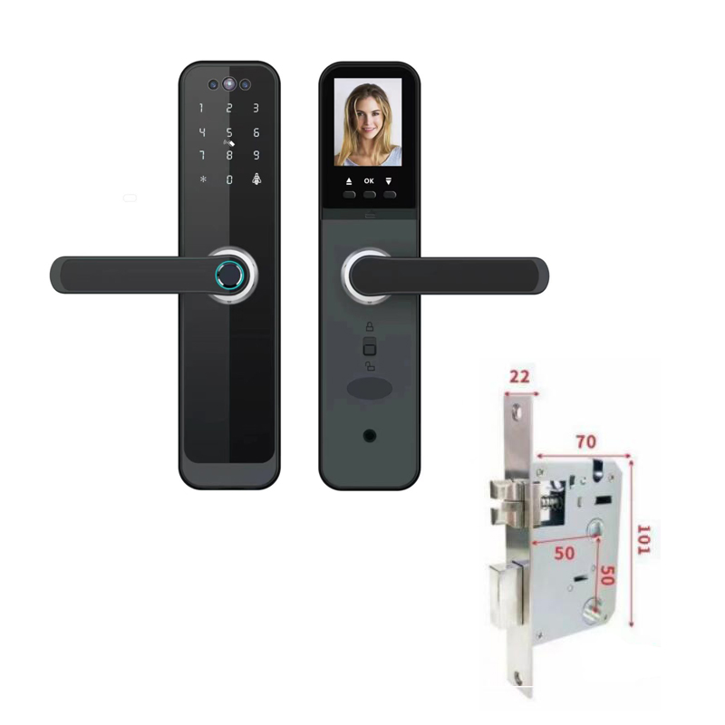 Tuya Tt 3D Face Unlock Indoor Wooden Door Smart Lock
