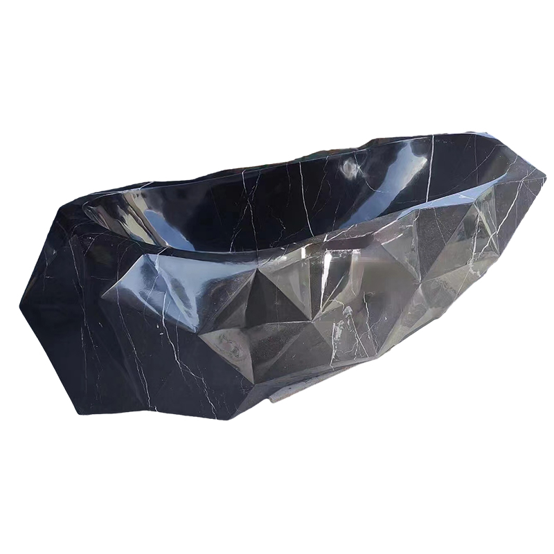 Modern Luxury Natural Customized White/Black/Beige Marble Tubs High-End Custom Marble Bathtub
