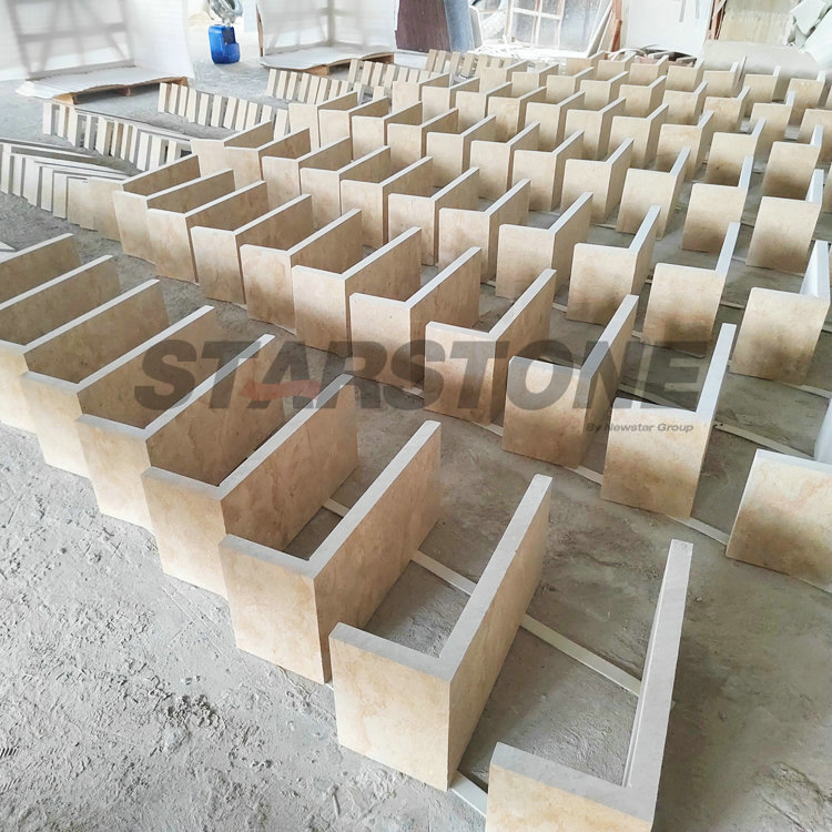 Project Cut Floor Tile Honed Moca Cream Limestone