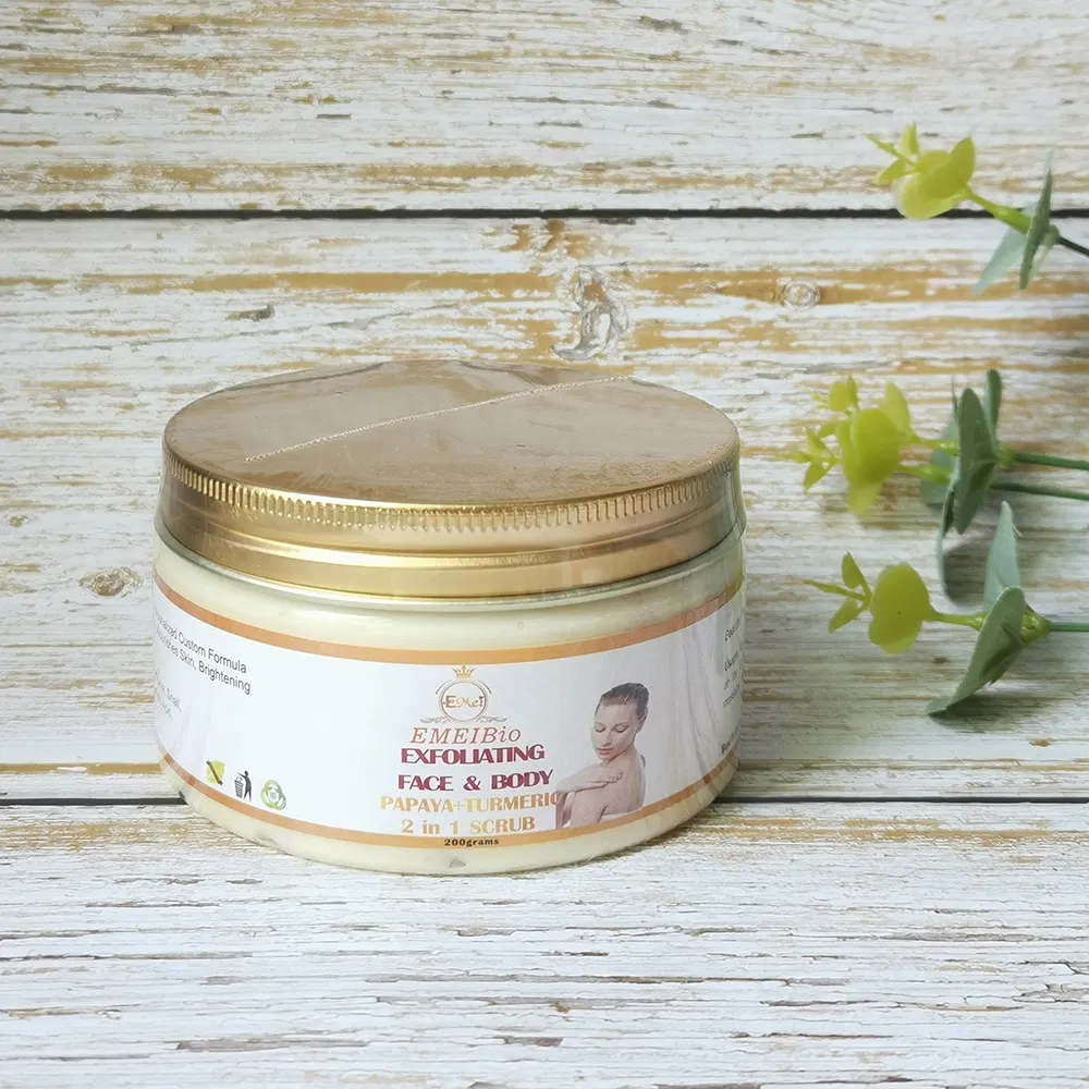 100% Natural Herbal Face Body Natural Papaya Cleansing Scrub Gel Papaya Skin Whitening Scrub