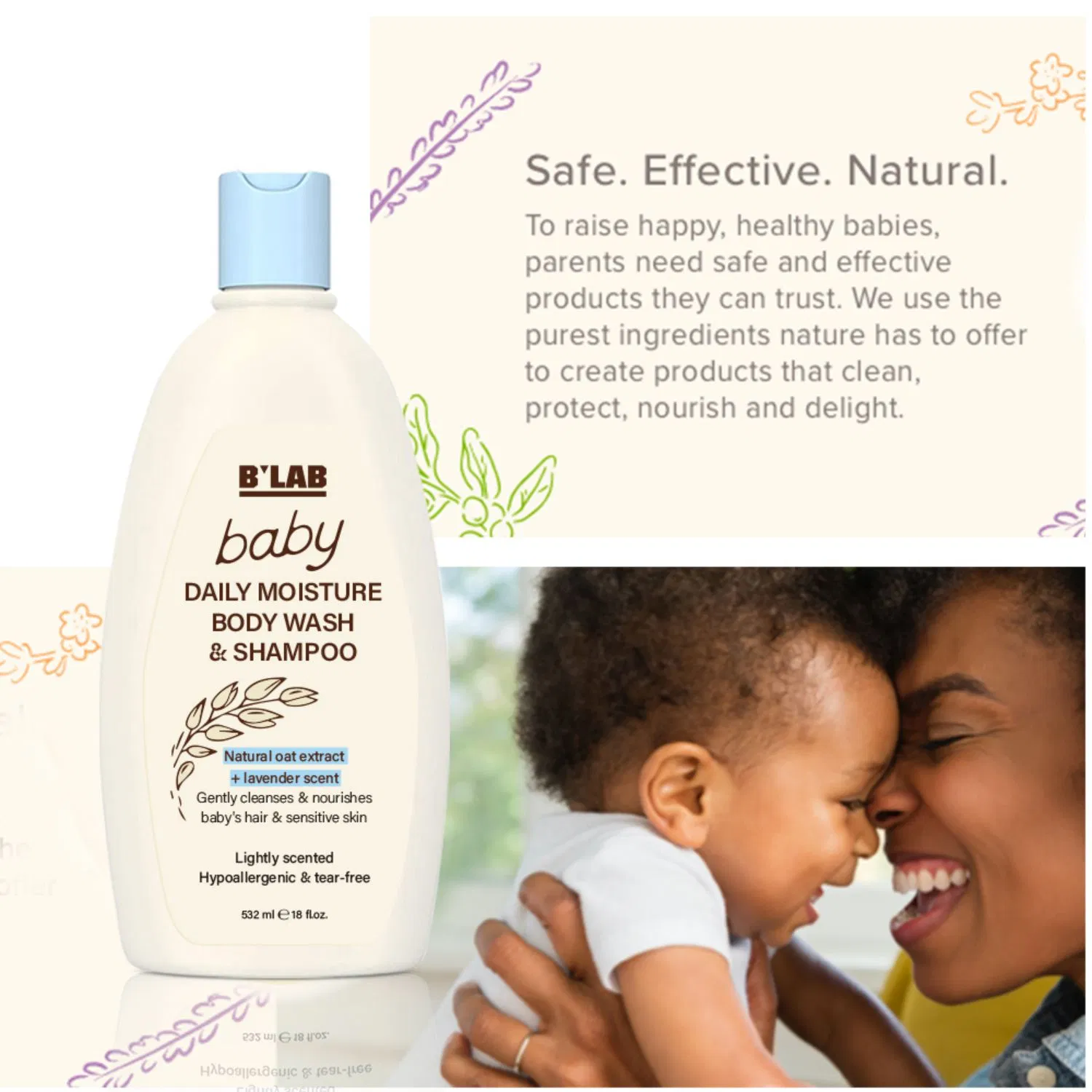 Baby Care Oil Private Label Organic Tear Free Baby's Skin Care for Body Care Massage Oil Moisture Baby Essential Oil Tearless Formula