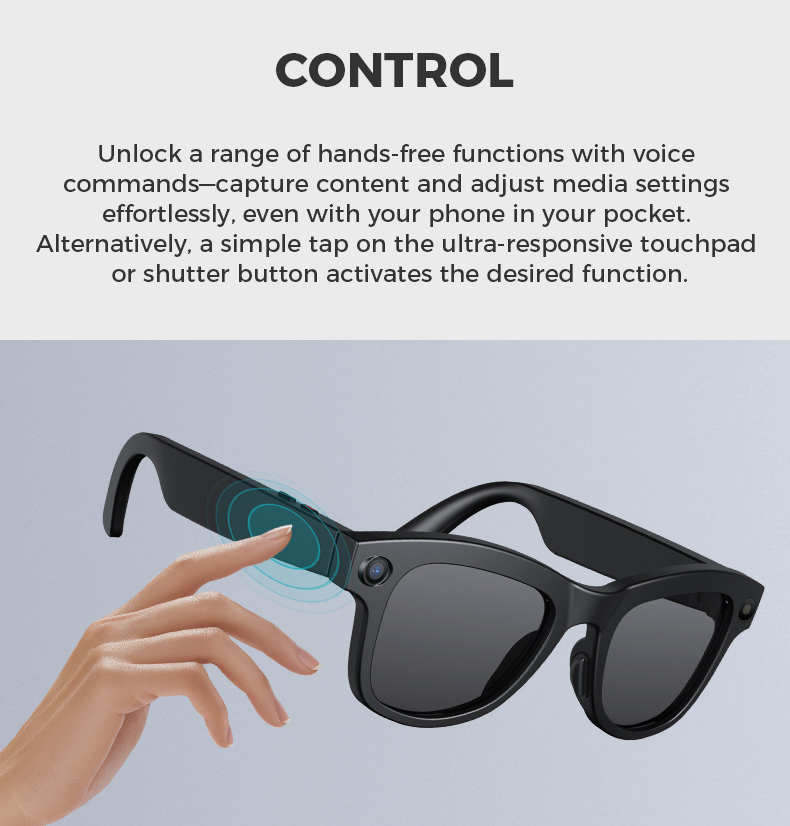 5MP Ai Artificial Intelligence Glasses Video Recording Photography Simultaneous Translation 1080P Bluetooth Wireless WiFi Sunglasses