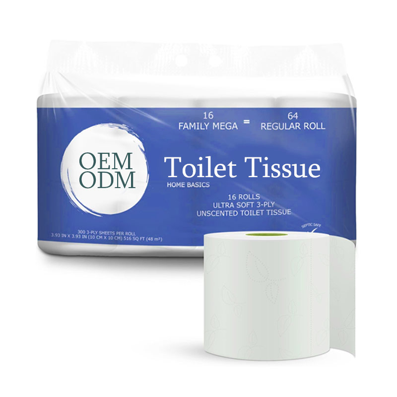 Manufacturer Custom Logo Soluable High Quality 1/2/3/4 Ply Toilet Tissue Paper Rolls