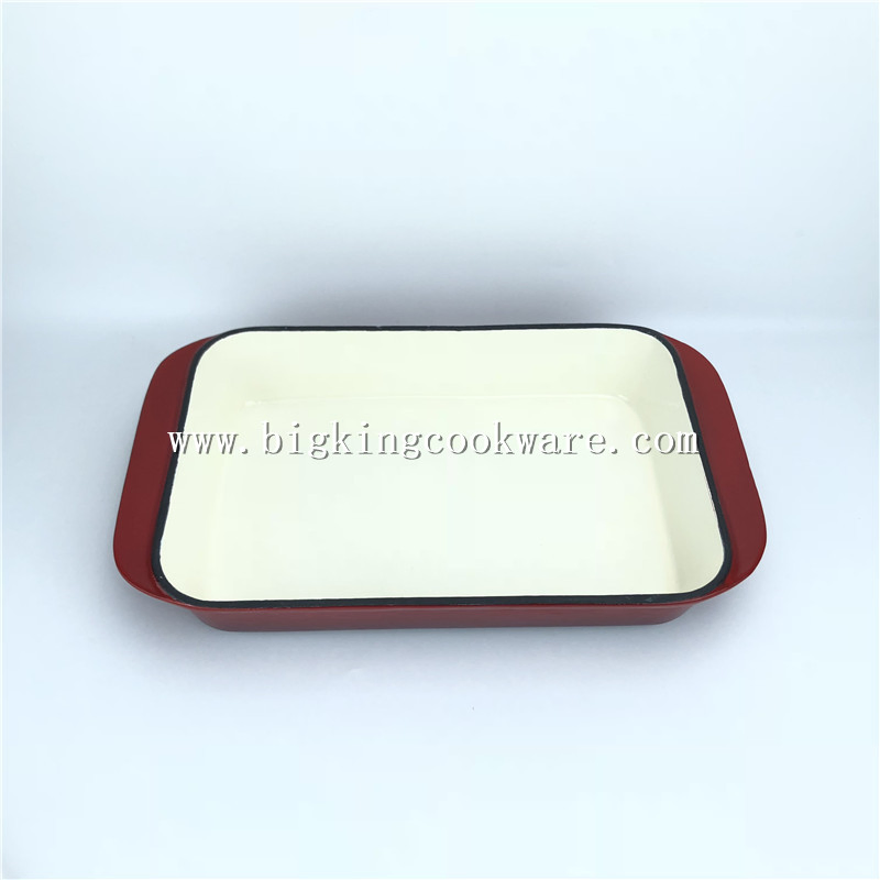 Large Ovenproof Enamel Cast Iron Baking Dish