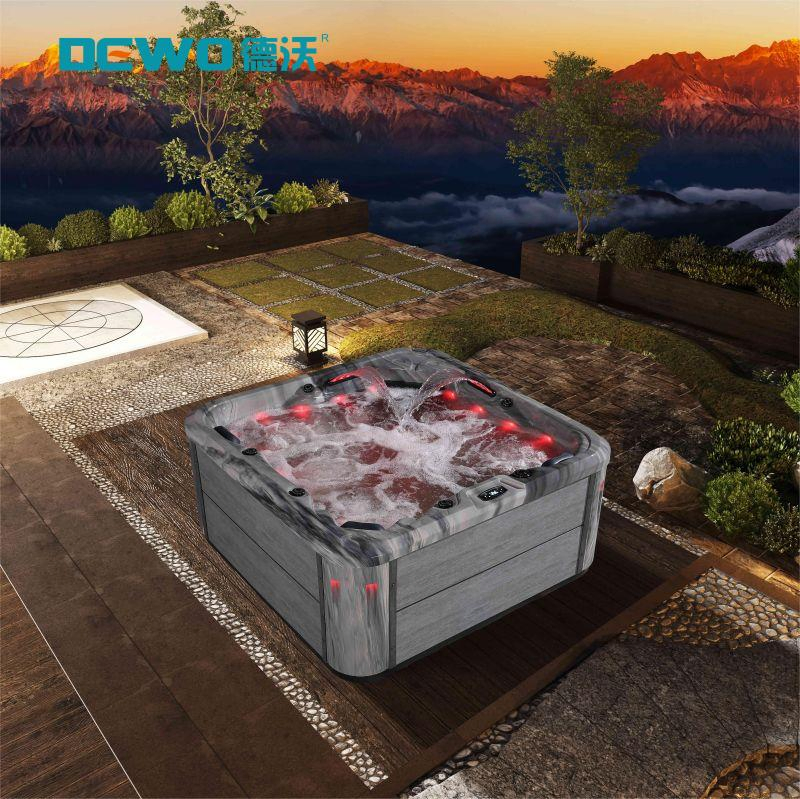 Freestanding Premium Jacuzzis 6-Person Outdoor SPA Bathtub for Family Relaxation and Massage