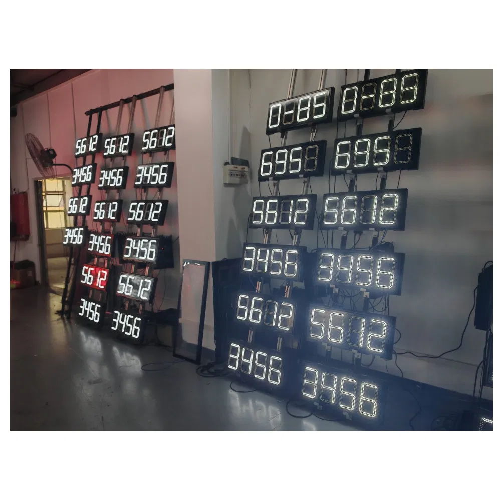 Fuel Station Pylon Sign Gas Station Signs LED 7 Segment LED Board Gas Price Display Pylon Signboard