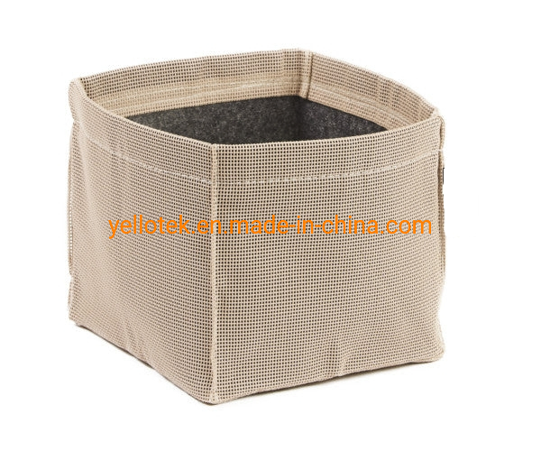 Square Colorful Tear Resistant Double Layer Canvas Fabric Pot Without Handle for Urban Farmer Plant