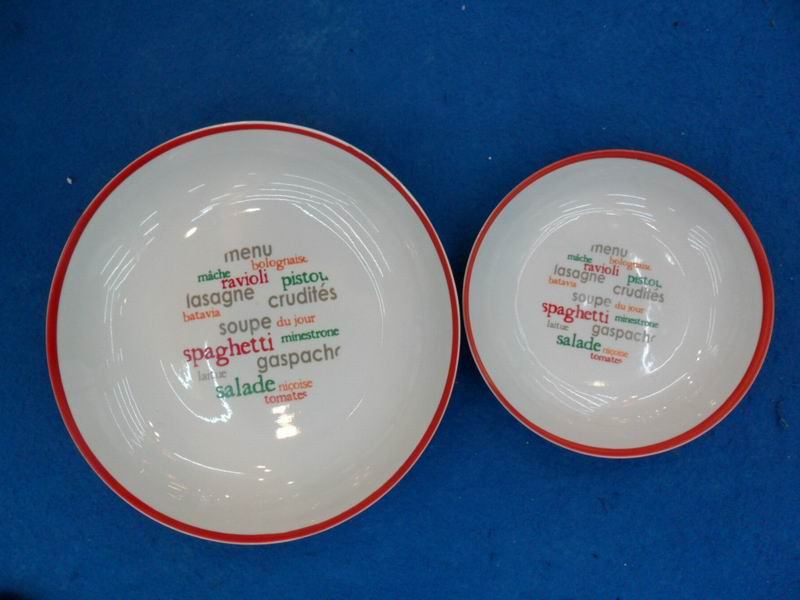 5/7 PCS Pasta Dinner Set Decal 11" Porcelainware Ceramics Tableware