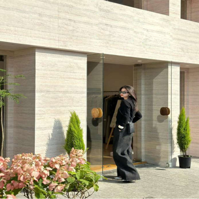 3D Print Travertine Stone Flexible Stone Marble Texture Roman Travertine Mcm Soft Tile for Wall Decoration