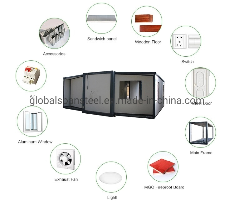 Low Cost 20 Feet Modular Expandable Modern Prefab Prefabricated Living Container House for Office/Hotel