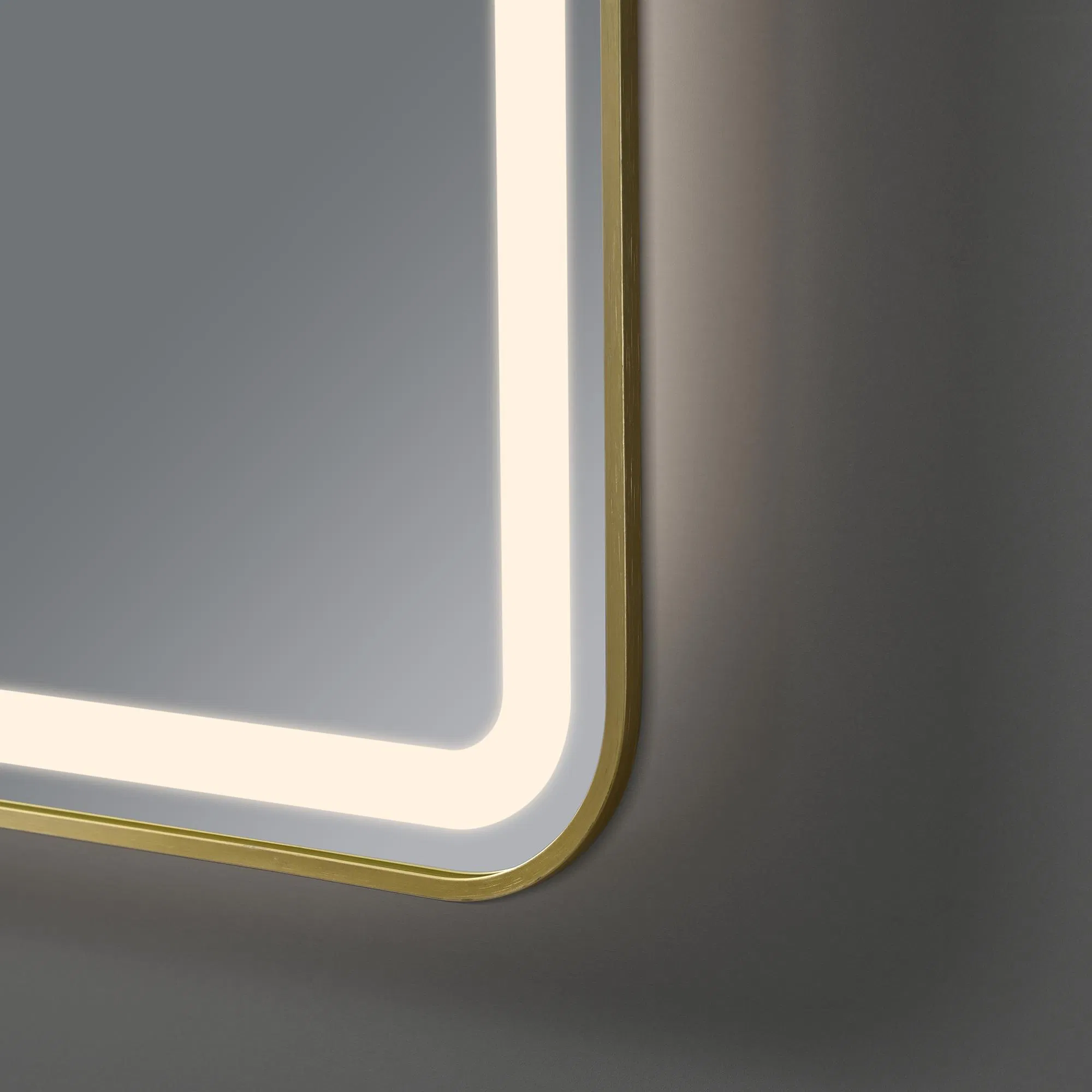 Smart Bathroom Framed Lighted Mirrors Wall LED Mirror with Anti-Fog Espejo