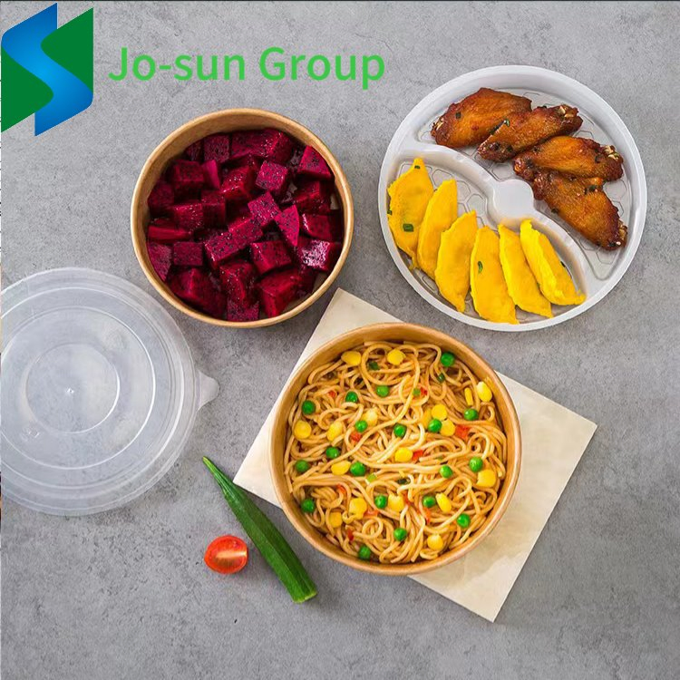 Personalized Food Grade Packaging Custom Printing Round Cardboard Disposasble Paper Bowl Paper Plate & Bowl with Lid