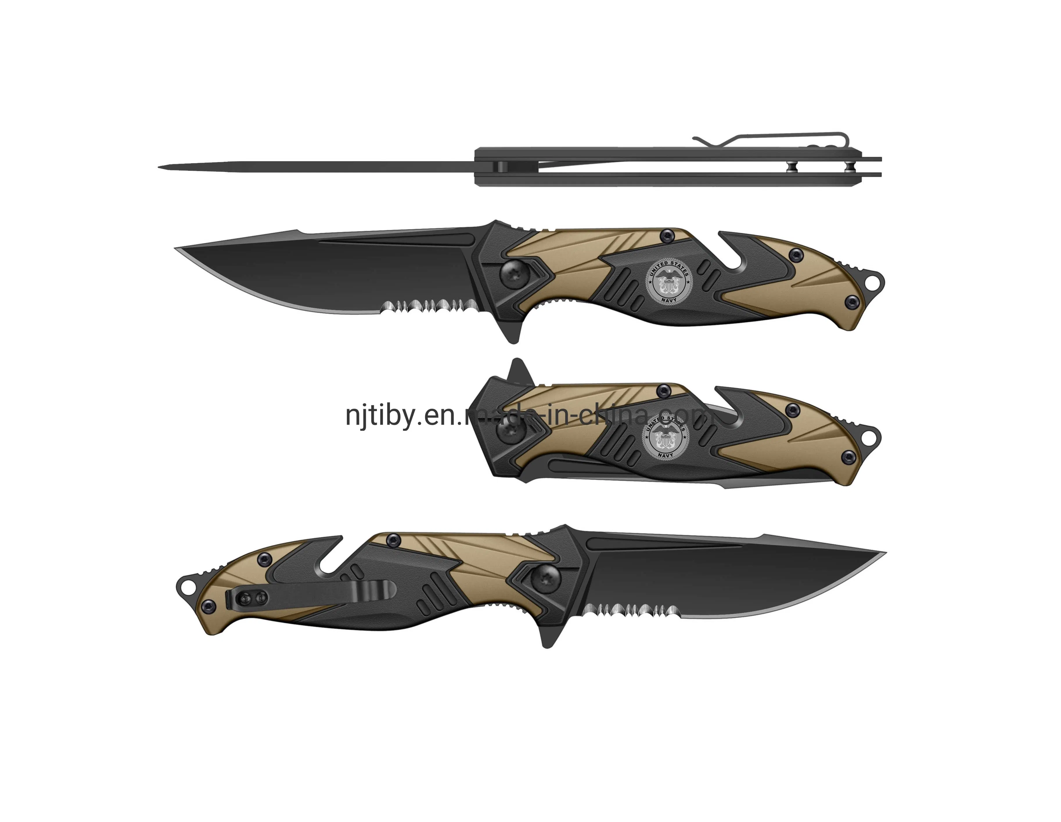 4.5 Inch Survival Knife with Belt Cutter Folding Knife