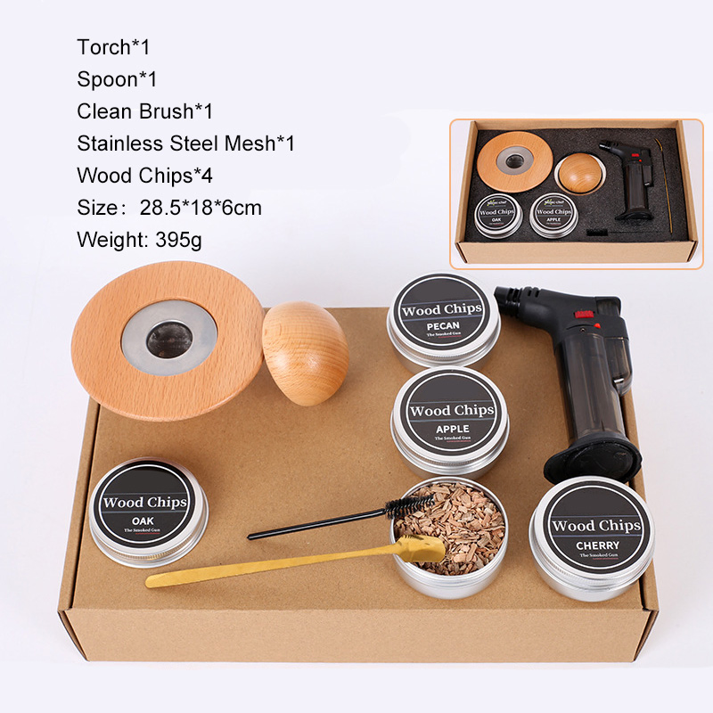 Whiskey Smoking Infuser Kit Drink Smoker Accessories Wood Chips Cocktail Smoker Kit