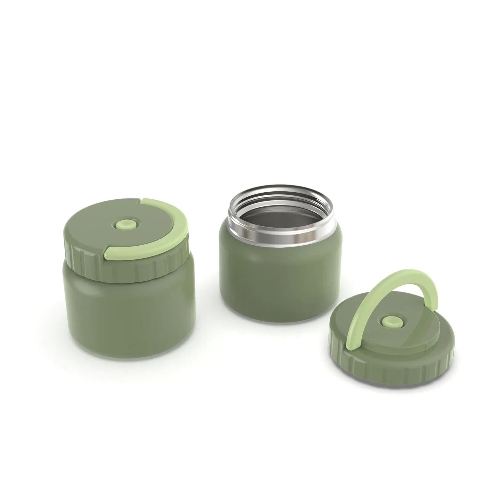 Aohea Obm ODM Insulated Food Jar Set – 25.4oz & 17oz Stainless Steel Containers with Folding Spoon and Carrying Bags – Leak Proof Keeps Food Hot or