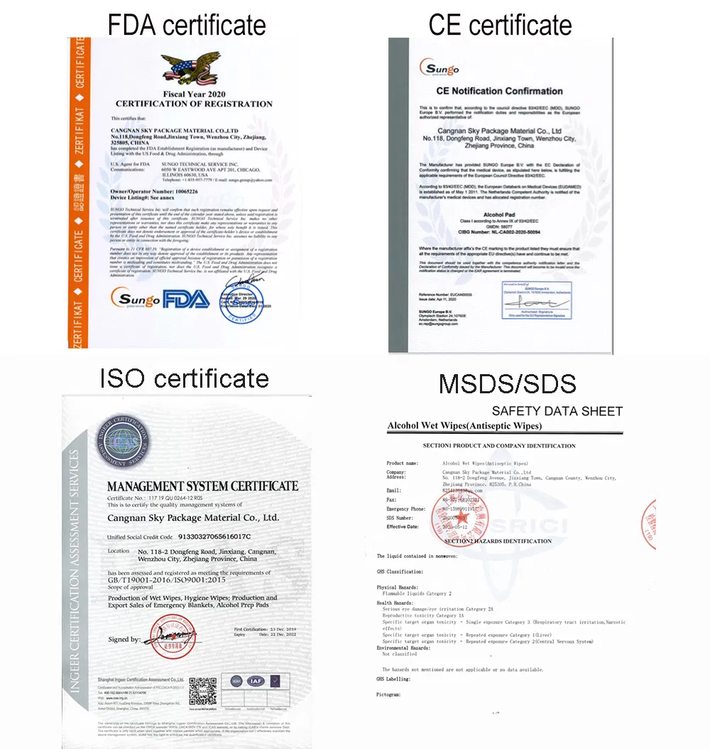 10 Pieces of Ethanol Disinfection and Sterilization Wet Wipes 75% Alcohol Wipe