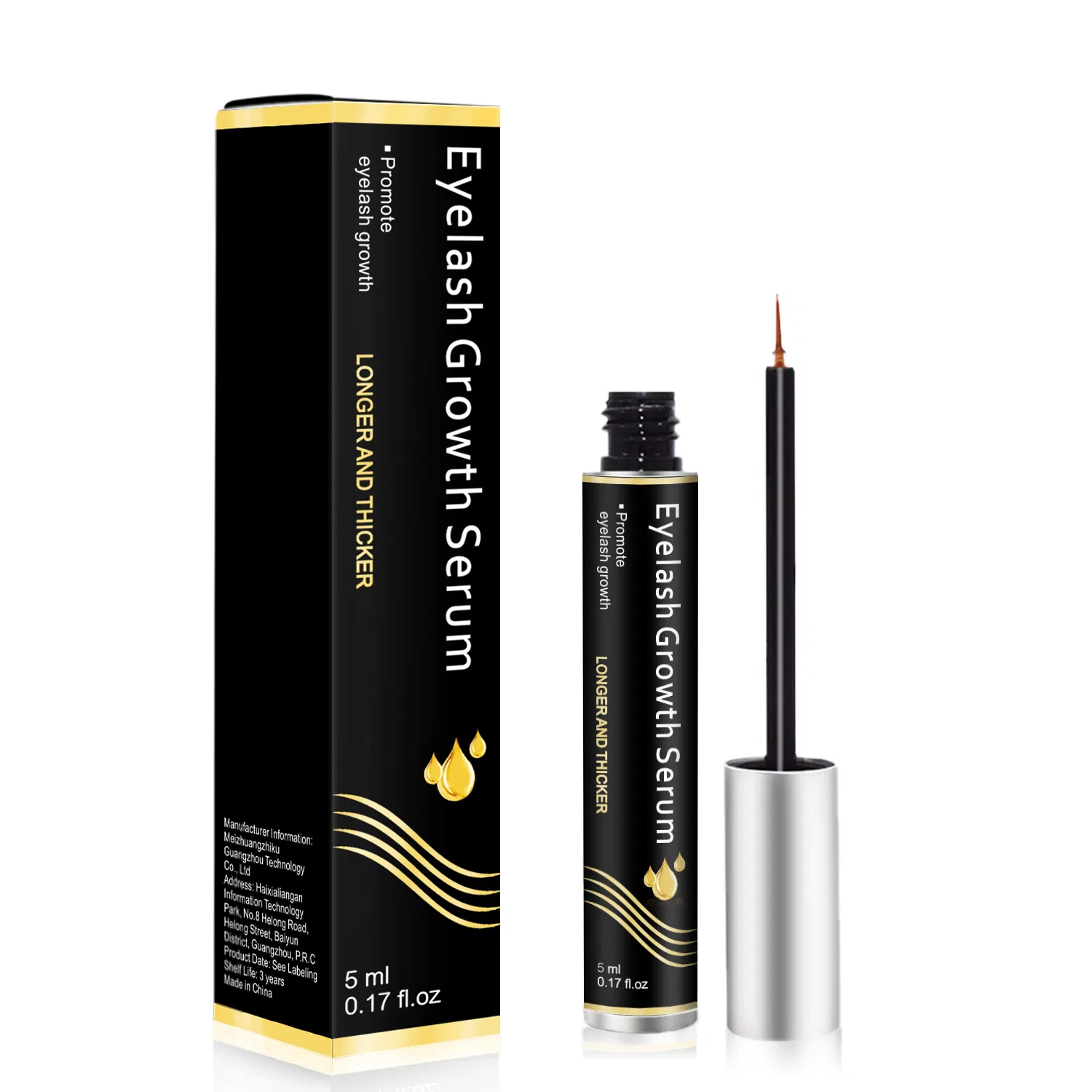 2023 Biotin Peptide Keratin Oil Free Eye Lash Growth Extension Eyelashes Grow Vegan Private Label Eyelash Serum