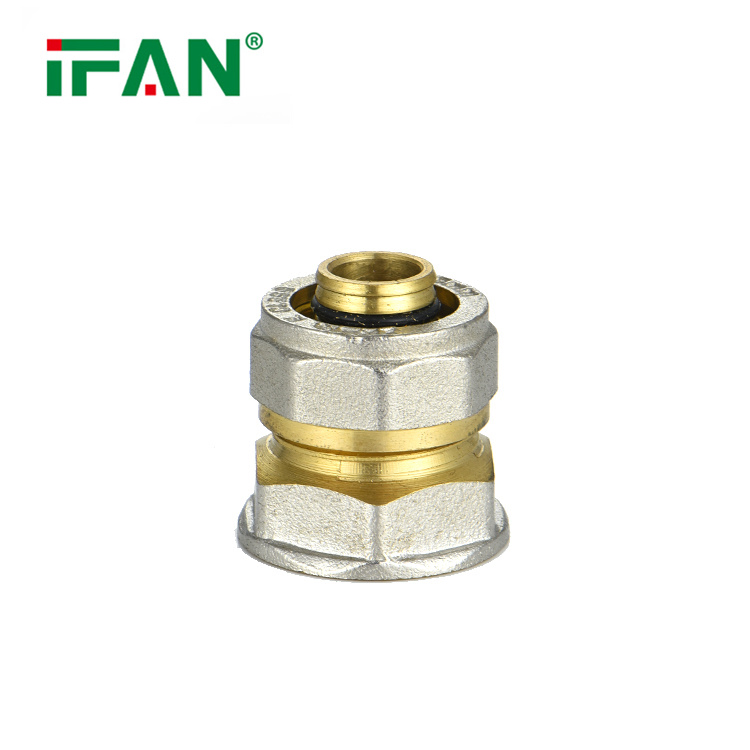 Ifan DIN 16892 Pex Pipe Fittings All Size Brass Pex Fittings Thread Brass Pex Compression Fittings