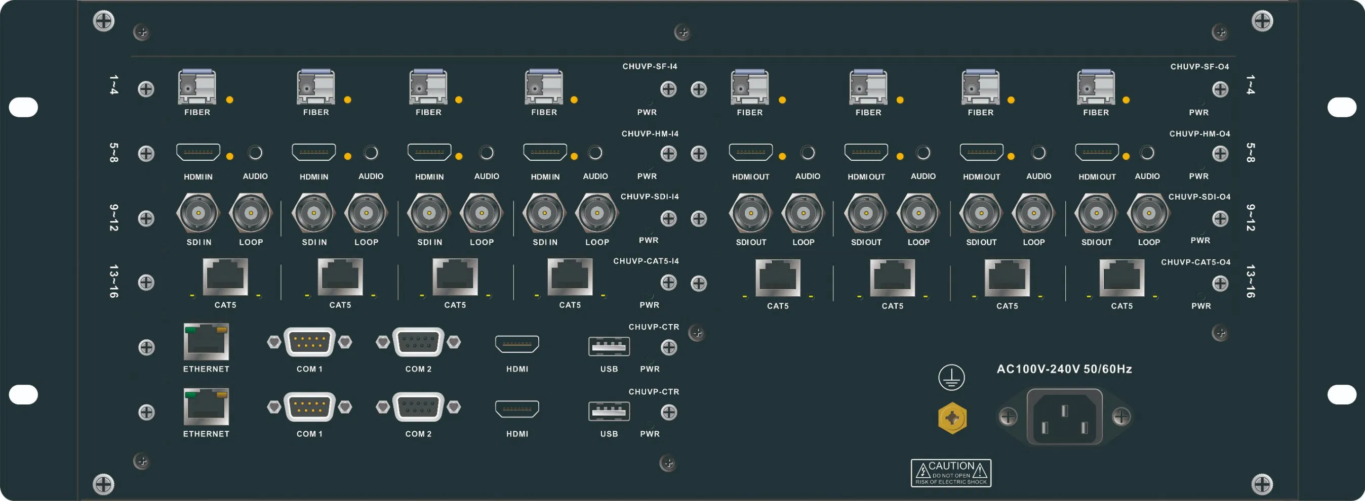 160X160 4K 60Hz 4: 4: 4 Modular Seamless Video Wall Processor
