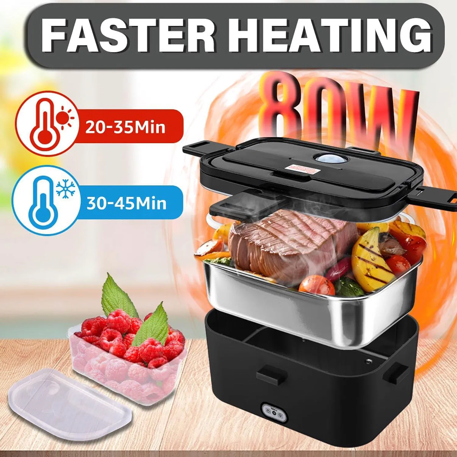 Электрическая термосумка для еды 1.8 л