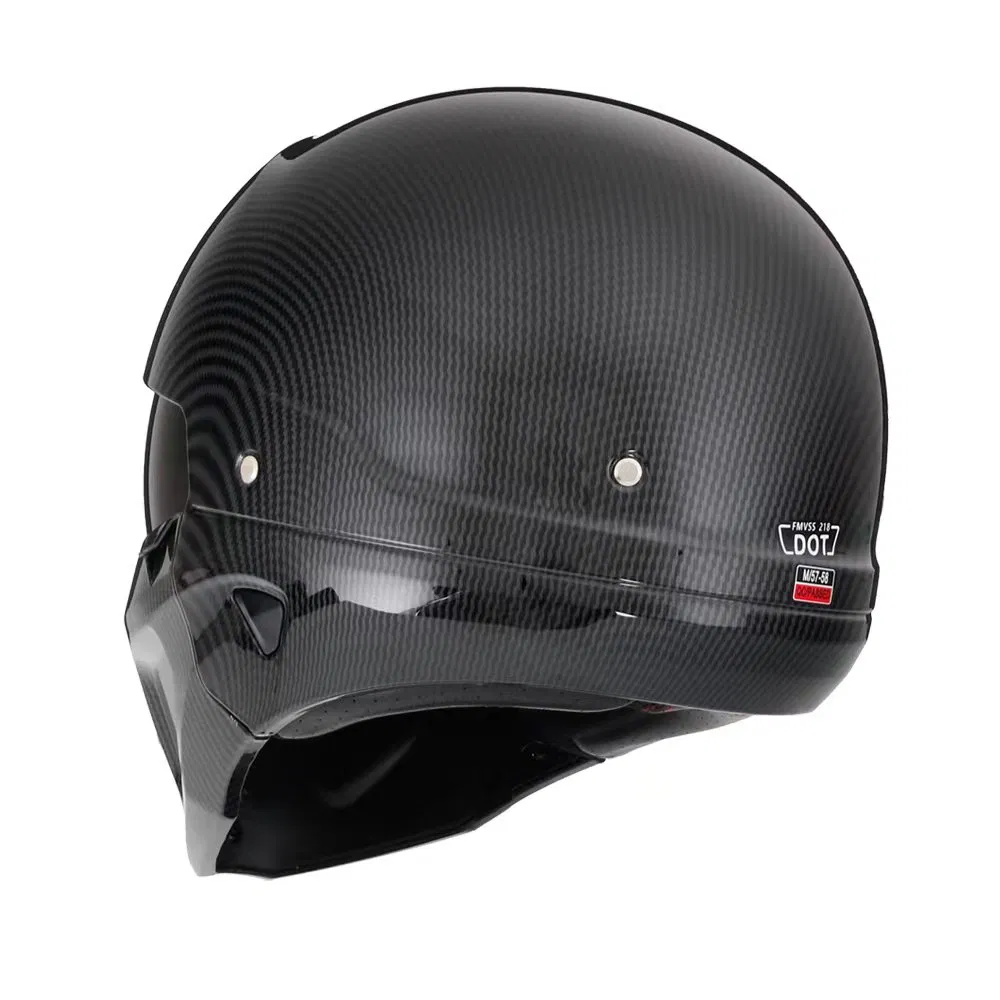Мотошлем открытый Carbon Look, сертификат DOT