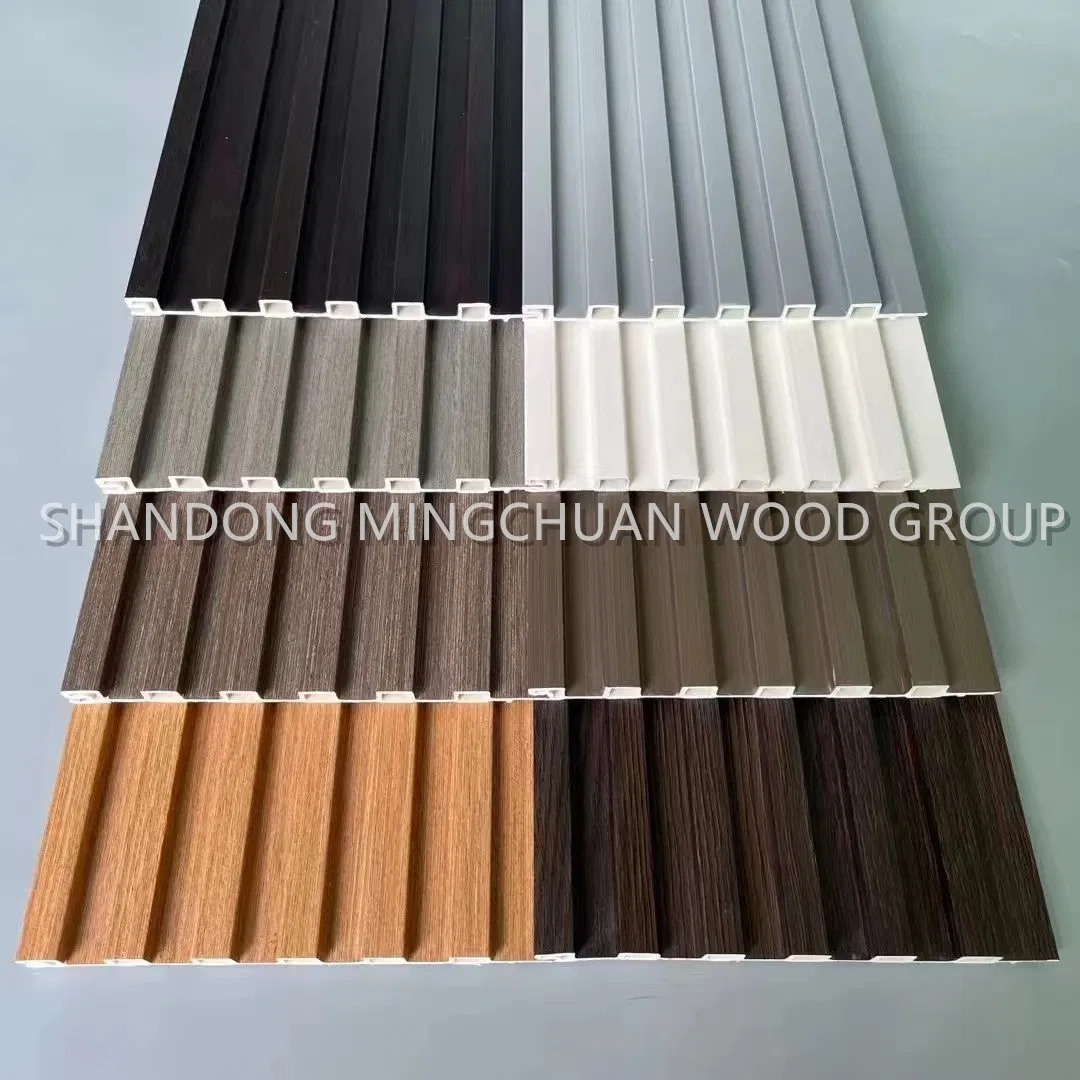 Co-Extrusion Fluted WPC Castellated Cladding Claddin Decking Wall Panel WPC