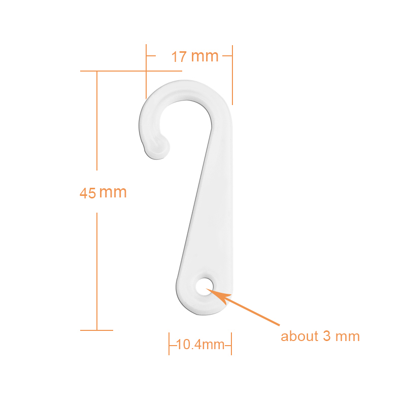 High Quality Plastic Sock Hanging J Hook for Sock Package on Sale