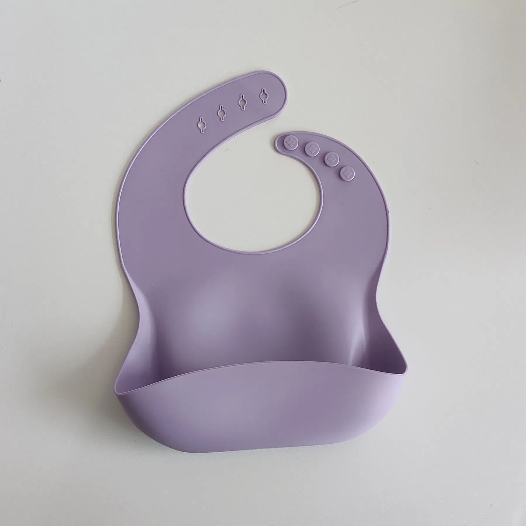 Customized Waterproof Silicone Baby Bibs with Front Pocket