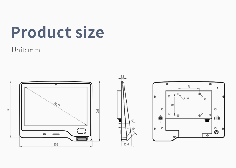 Capacitive Touch Screen Ultra-Wide Camera POS Terminal for Intelligent Management System
