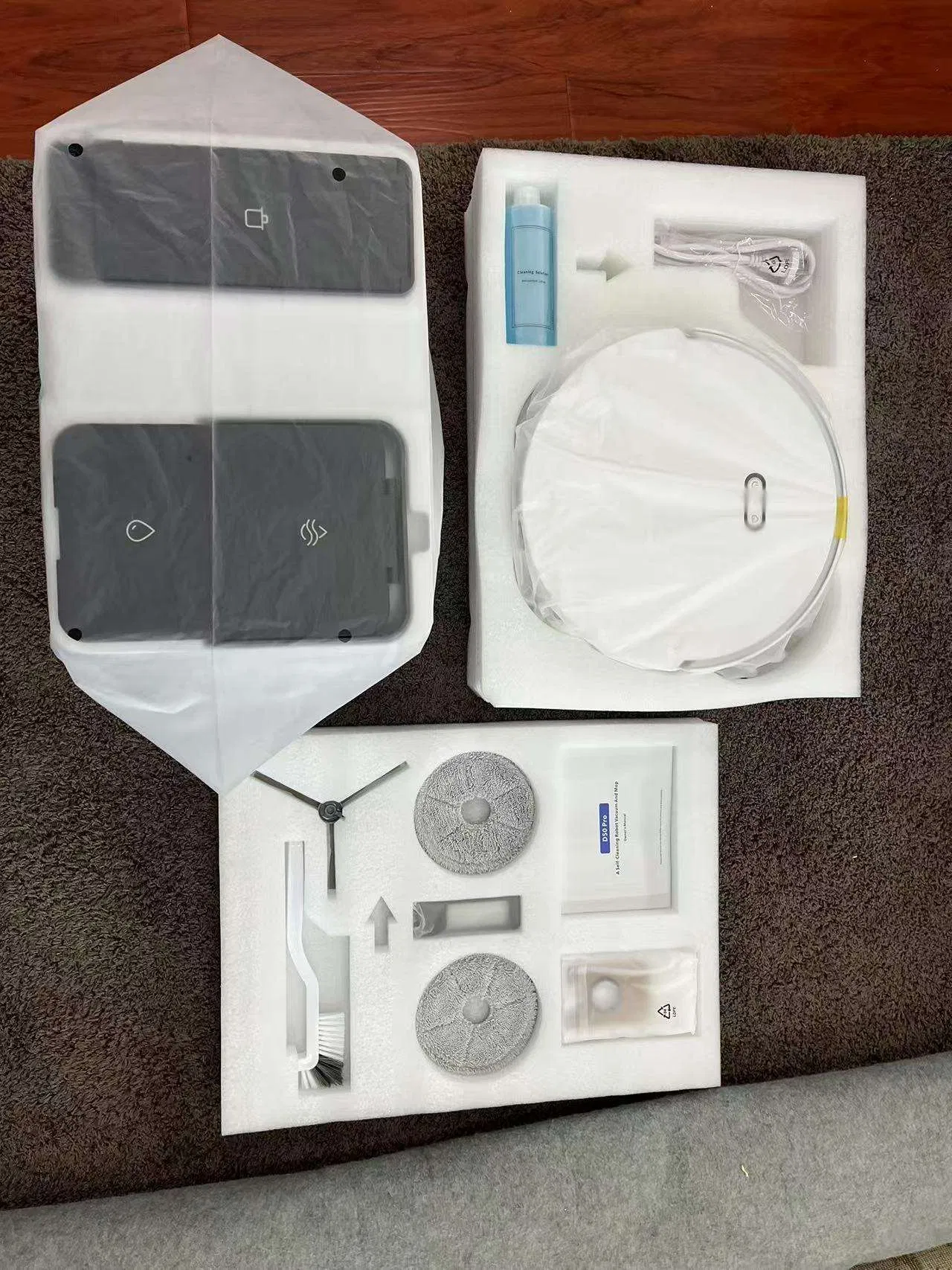 Intelligent Self-Cleaning Robot Vacuum Cleaner Mop Household Auto Empty Dock with Dust Collection Dirt Disposal for Wet Dry Use