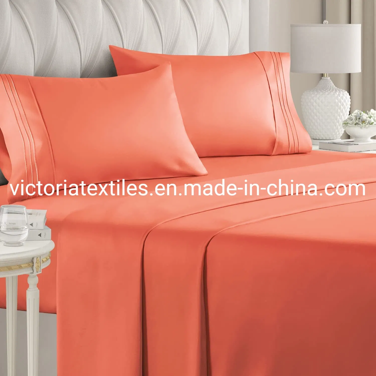 Bright Colors Dyed Microfiber Bed Sheet Set, Hot Sale Amazon All Sizes