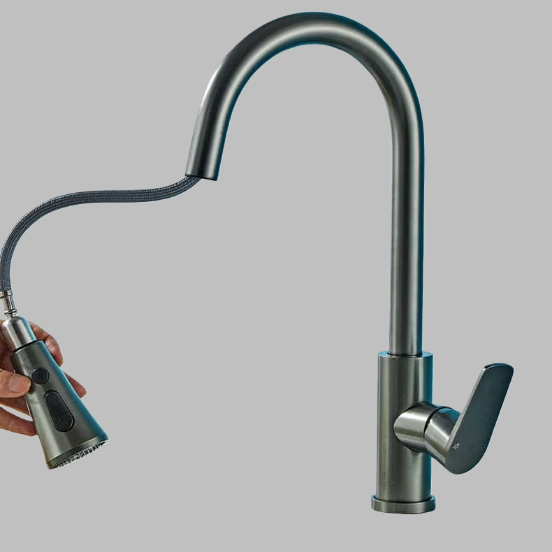 360 Swivel Space Aluminum Kitchen Tap Faucet Sink Pull-out Kitchen Faucets