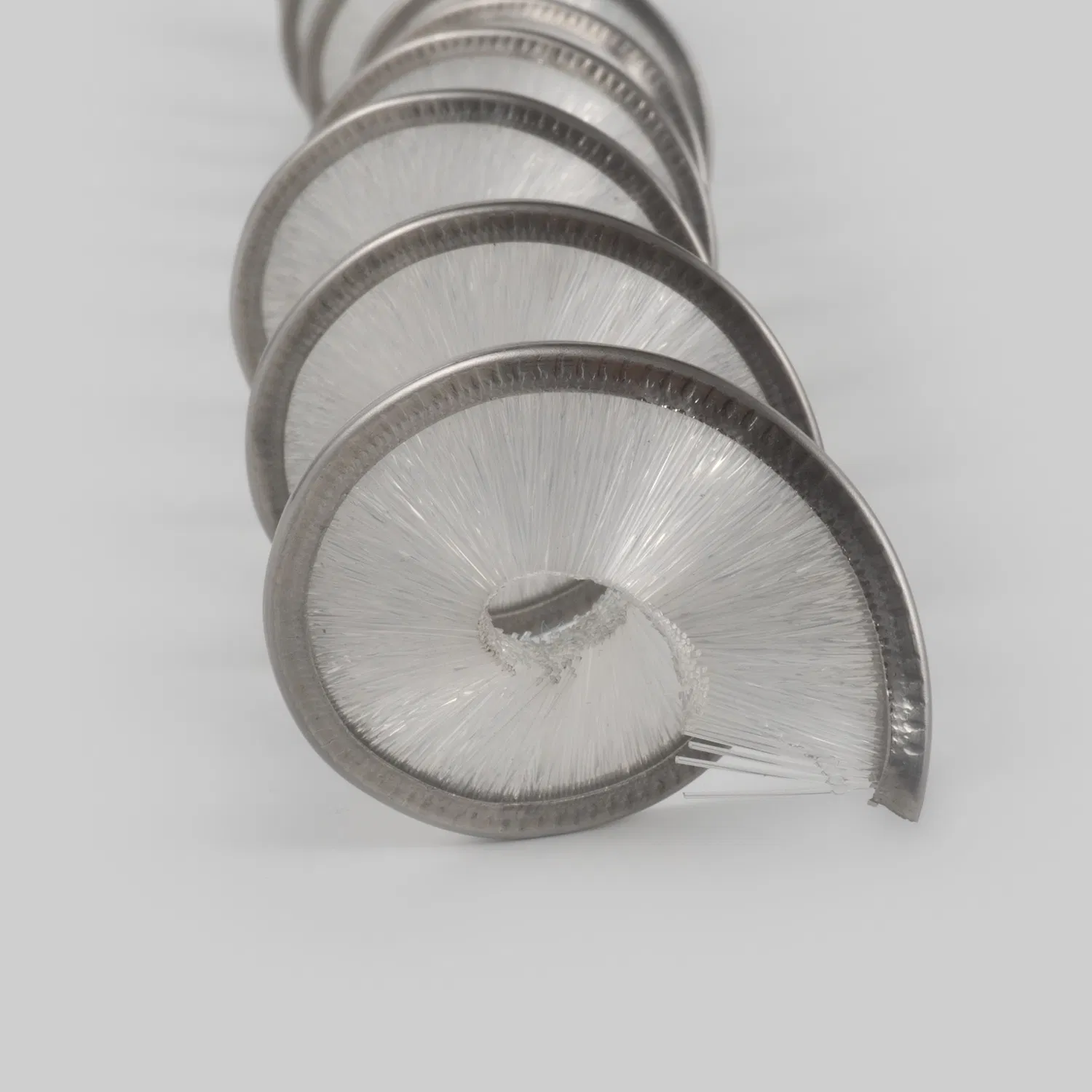 Круглая щетка с нейлоновой щетиной, белая (YY-009)