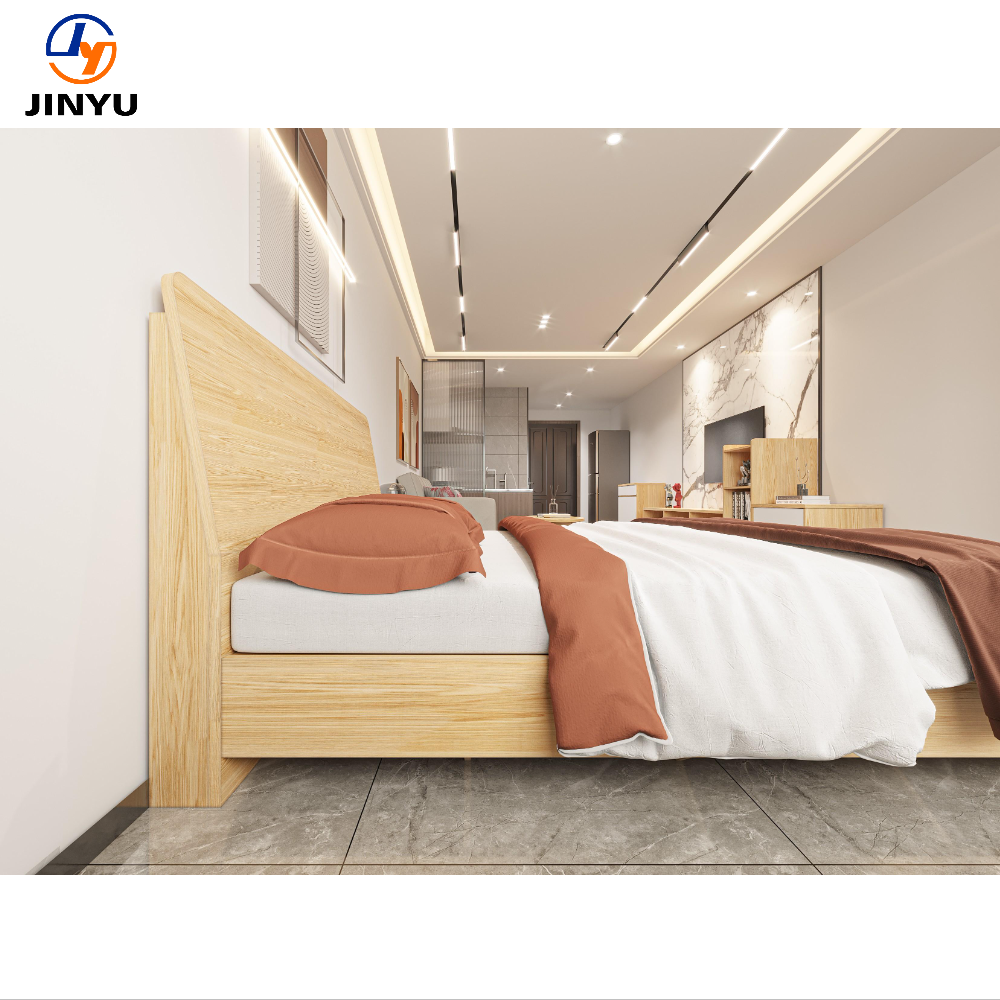 Кровать деревянная японский стиль с изголовьем и матрасом