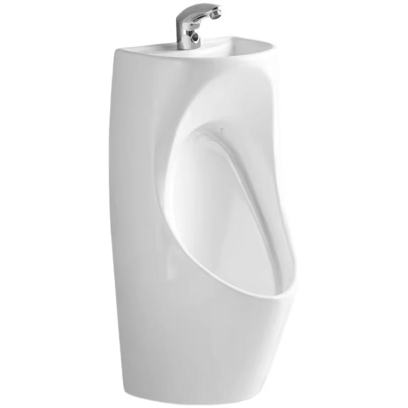 Pate Ceramic Wall Hung Urinal Wc Toilet Urinoir for Men Bathroom Wall Mounted Male Urinal Upper with Wash Basin Bathroom Urinal