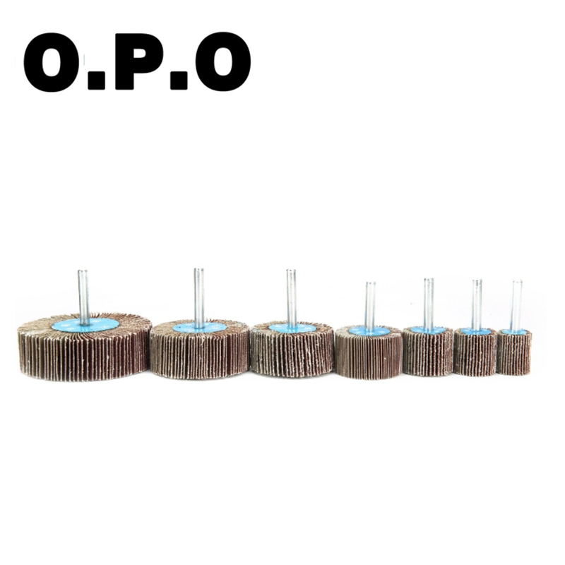 50mm 1/4" Shank Spindle Felt Grinding Wheel for Metal Mounted Flap Wheel for Polishing Rust Removing Ao Alumina Oxide