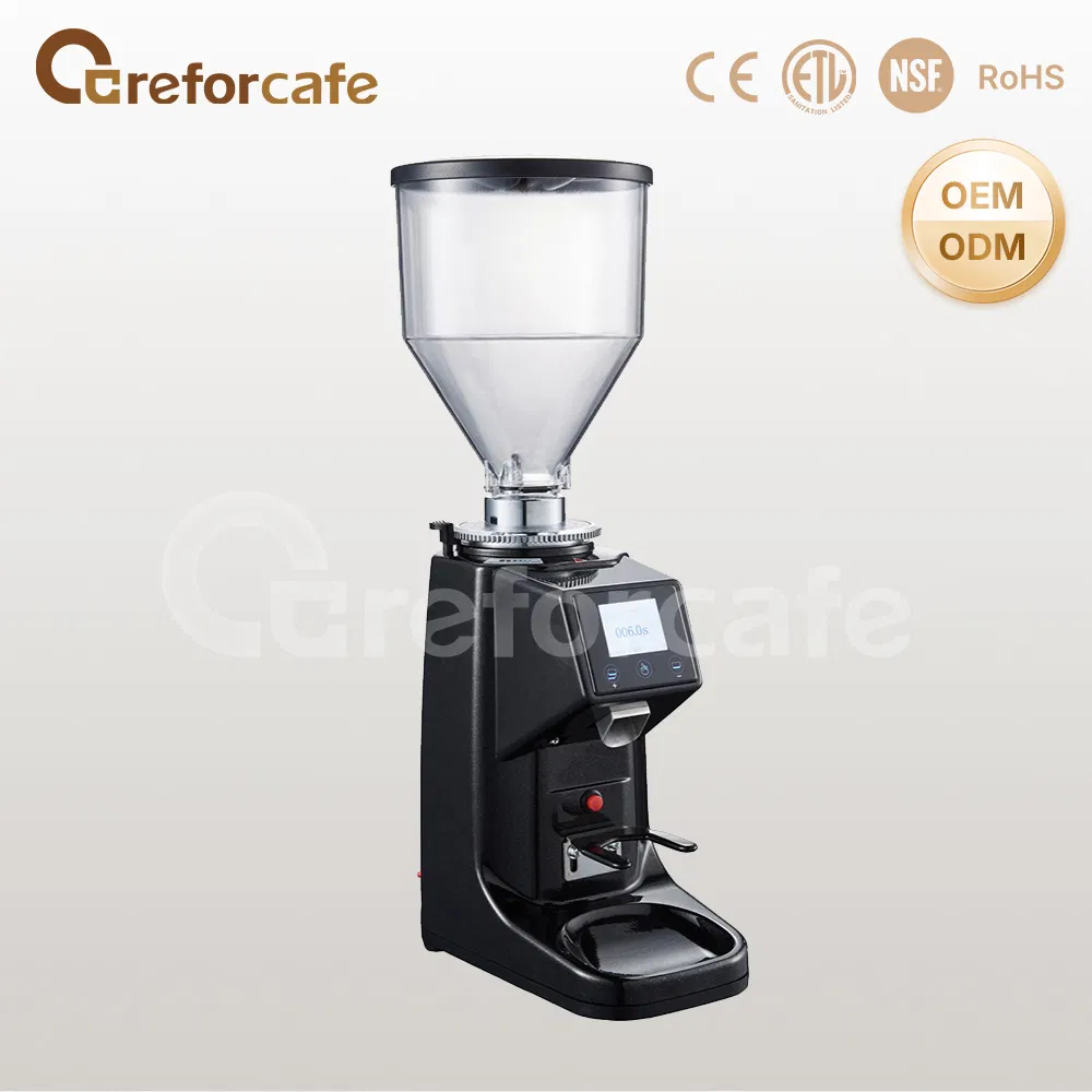 Stainless Steel Coffee Bean Grinder Professional 60mm Flat Wheel Burr Electric Commercial Coffee Grinder